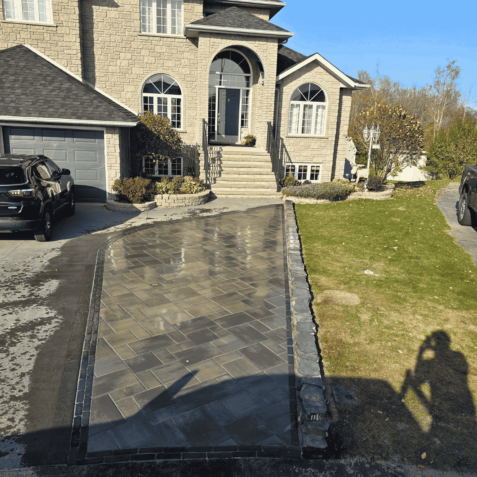 Natural stone hardscape project by Mountain Peak Property Maintenance